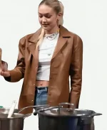 Beat Bobby Flay 2025 Gigi Hadid Brown Jacket