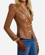 Beyond the Gates 2025 Dani Dupree Brown Leather Blazer
