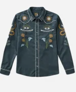 Bill Murray The Phoenician Scheme 2025 Blue Western Shirt