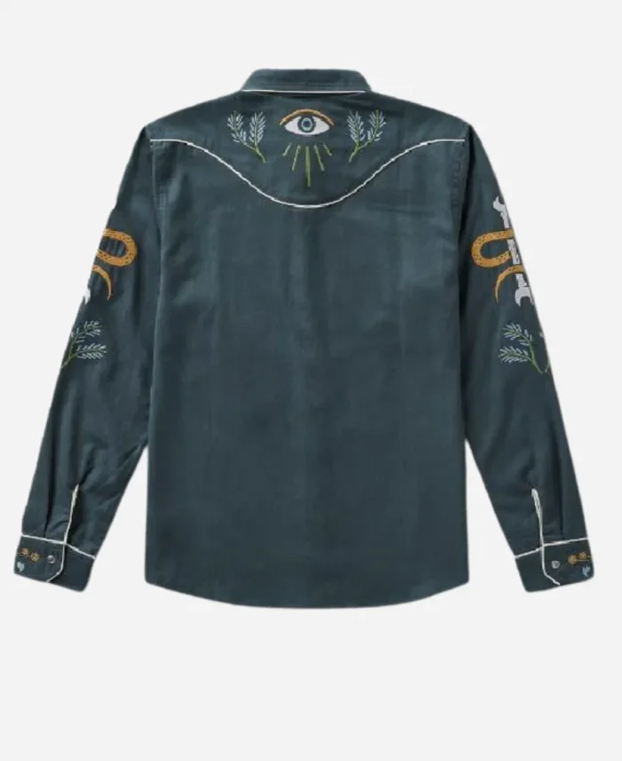 Bill Murray The Phoenician Scheme 2025 Blue Western Shirt For Sale
