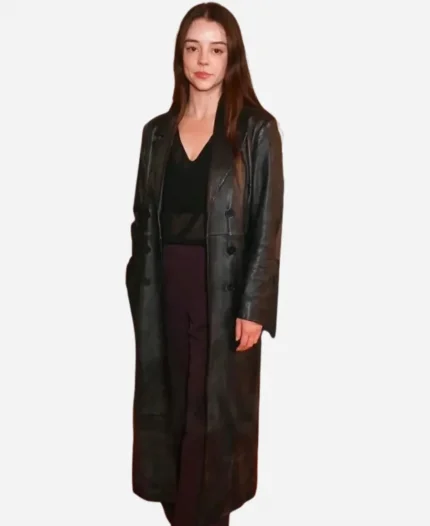 Bobby Rainsbury Dept Q 2025 Black Leather Coat