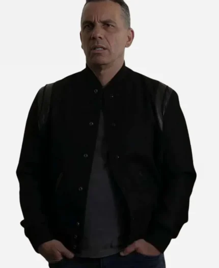 Bookie S02 Sebastian Maniscalco Black Bomber Jacket