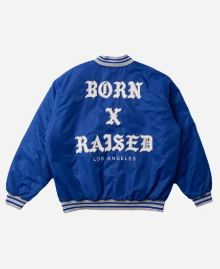 Born X Raised BXR LA Dodgers Stadium Blue Jacket For Sale