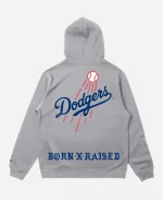 Born x Raised LA Dodgers Trademark Pullover Grey Hoodie 