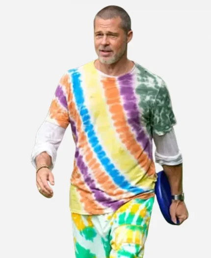 Brad Pitt The Tonight Show With Jimmy Fallon 2025 Multicolor Shirt