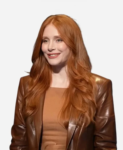 Bryce Dallas Howard Movie Deep Cover 2025 Kat Brown Leather Blazer