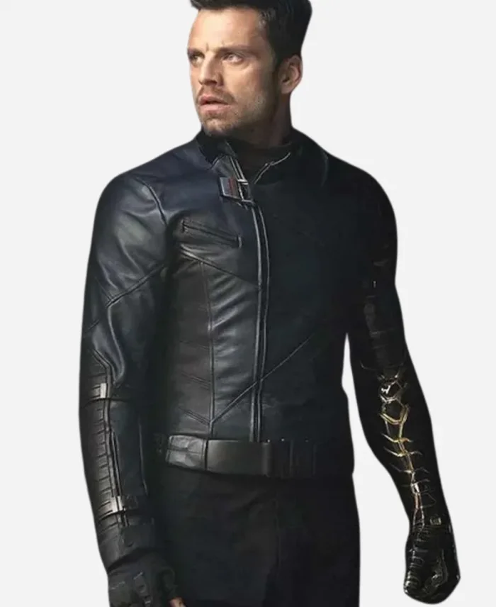 Bucky Barnes Thunderbolts Black Leather Jacket