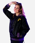 Cakeworthy Powerline Black Bomber Jacket