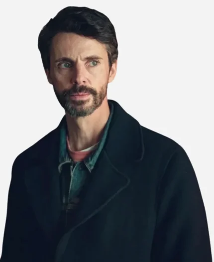 Carl Morck TV Series Dept. Q 2025 Matthew Goode Black Wool Coat
