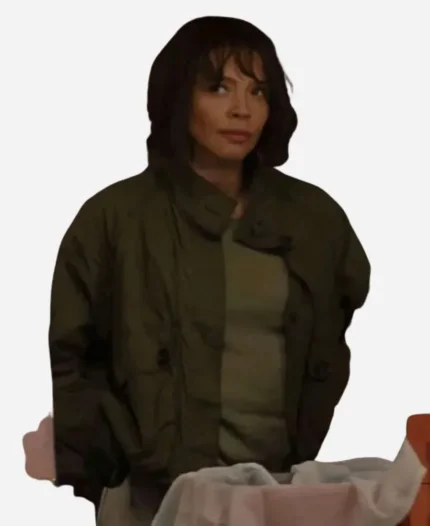 Carmen Ejogo Movie Fountain of Youth 2025 Deb McCall Green Cotton Jacket