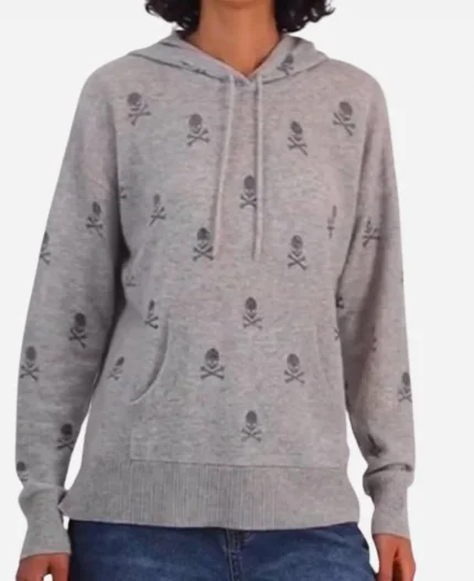 Carol TV Series Leanne 2025 Kristen Johnston Skull Pullover Grey Hoodie