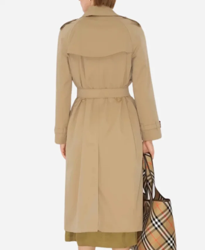 Cecilie Beige Cotton Trench Coat Worn By Marie Bach Hansen