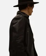 Charlie Tahan Things Like This 2025 Kenny Black Biker Leather Jacket