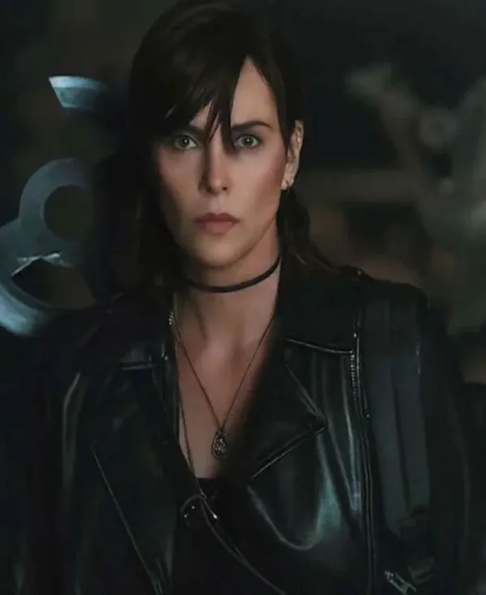 Charlize Theron Movie The Old Guard 2025 Andy Black Leather Jacket
