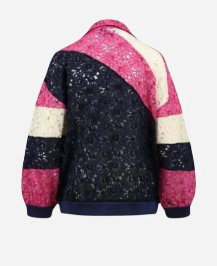 Charlotte York TV Series And Just Like That 2025 Kristin Davis Lace Printed Bomber Jacket