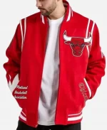 Chicago Bulls 6X Champs NBA Red Bomber Jacket