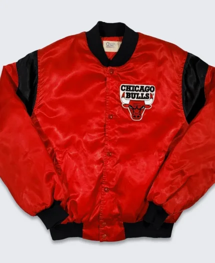 Chicago Bulls 80s NBA Red Varsity Jacket
