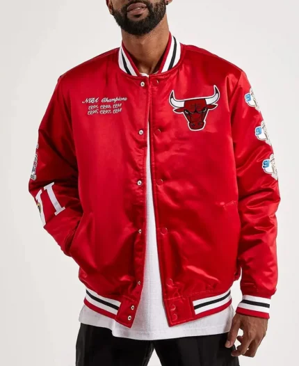 Chicago Bulls Championship Red Varsity Jacket