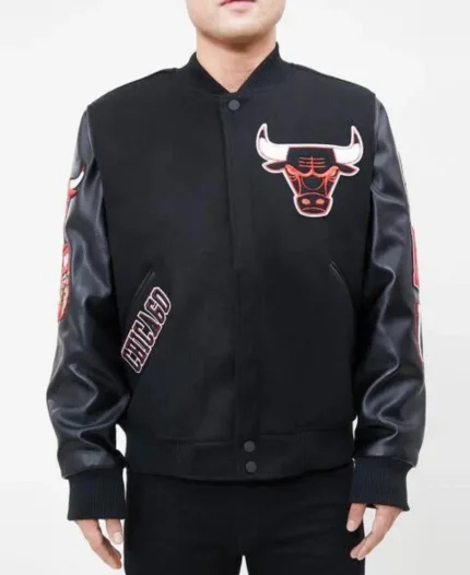 Chicago Bulls Classic Black Varsity Jacket