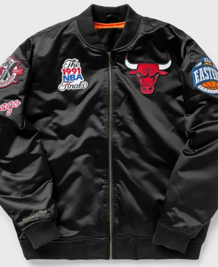 Chicago Bulls Flight Black Bomber Jacket