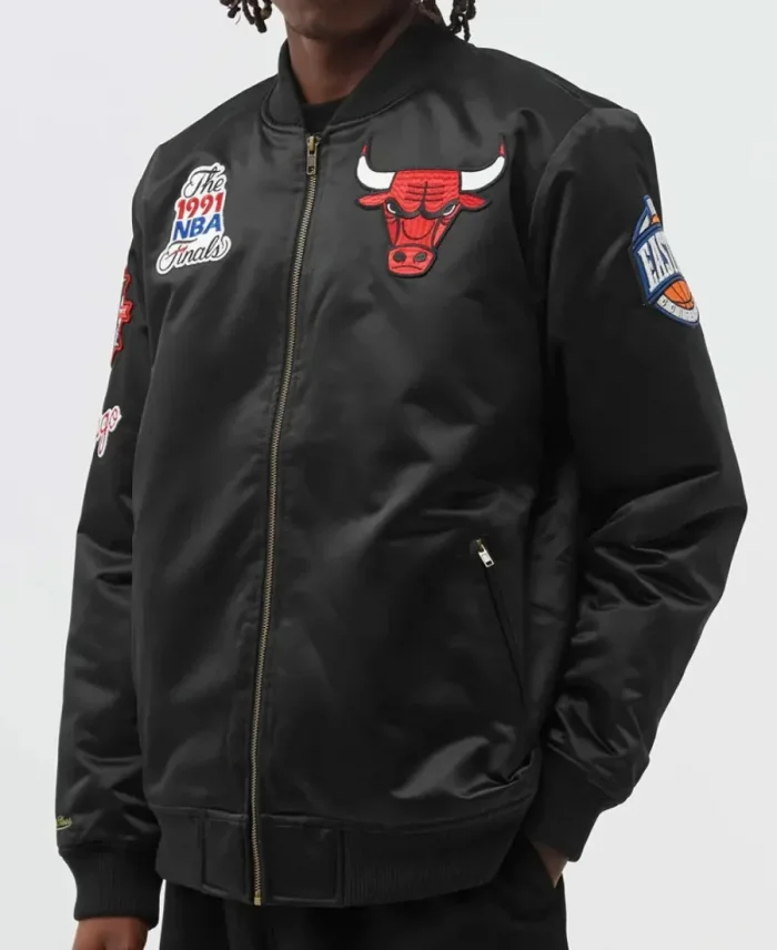 Chicago Bulls Flight Black Bomber Jacket For Sale
