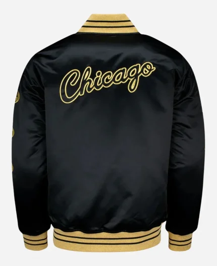 Chicago Bulls MVP Black Letterman Varsity Jacket For Unisex