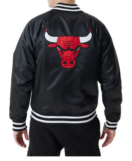 Chicago Bulls NBA Varsity Black Jacket For Unisex