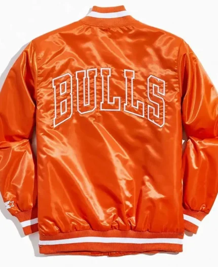Chicago Bulls Orange Letterman Varsity Jacket For Unisex