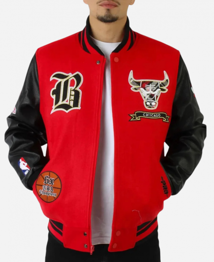 Chicago Bulls Plaid Patches Jacket