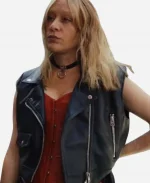 Chloรซ Sevigny Tv Series Poker Face Ruby Ruin Black Biker Leather Vest