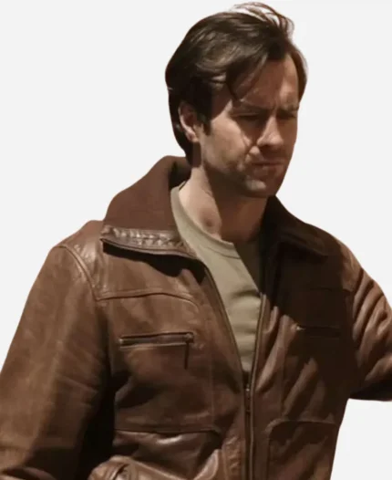 Cillian O’Sullivan Movie The Lost Princess 2025 Alec Touati Brown Leather Jacket