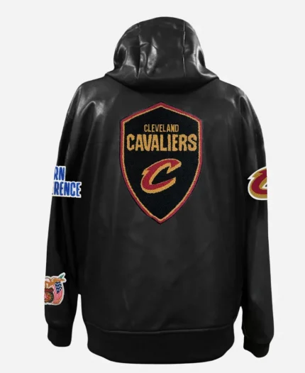 Cleveland Cavaliers Zip-Up Leather Jacket