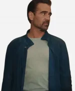 Colin Farrell A Big Bold Beautiful Journey 2025 David Blue Suede Leather Jacket