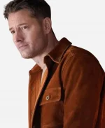 Colter Shaw Tv Series Tracker Season 02 Justin Hartley Brown Suede Leather Jacket