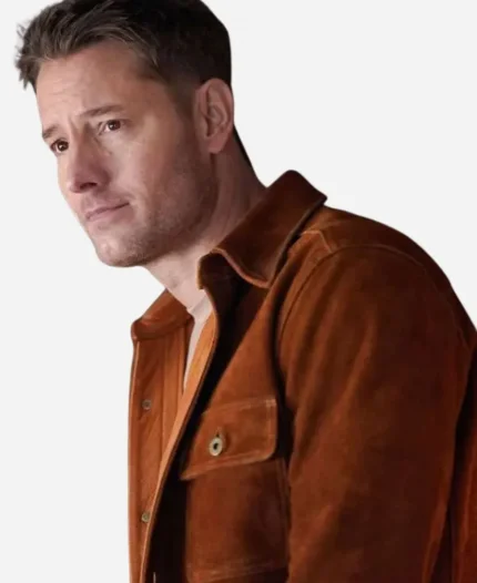 Colter Shaw Tv Series Tracker Season 02 Justin Hartley Brown Suede Leather Jacket