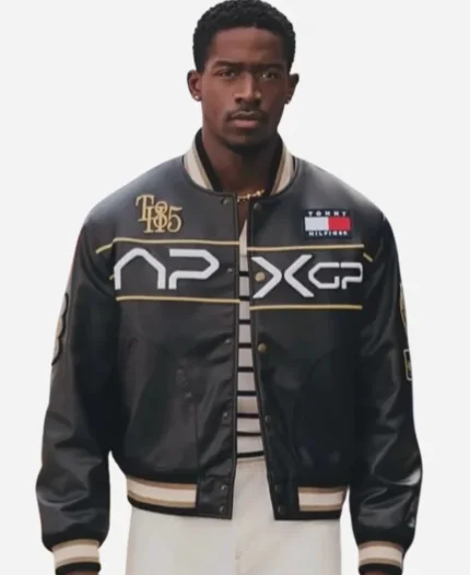 Damson Idris Tommy Hilfiger Black Varsity Jacket