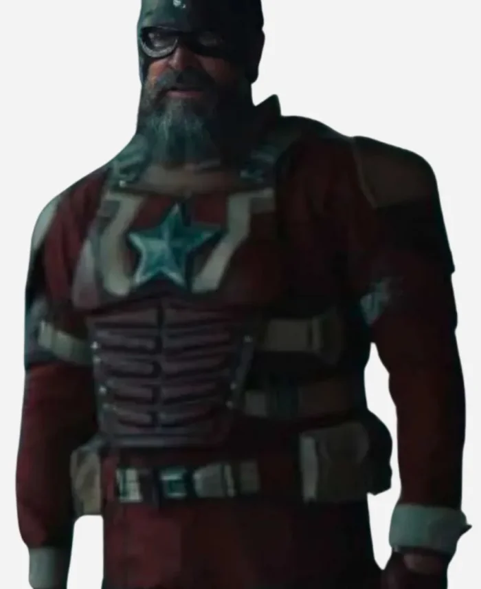 David Harbour Movie Thunderbolts 2025 Alexei Shostakov Red Guardian Red Costume Leather Jacket