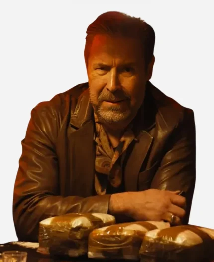 Deep Cover Paddy Considine Brown Leather Blazer