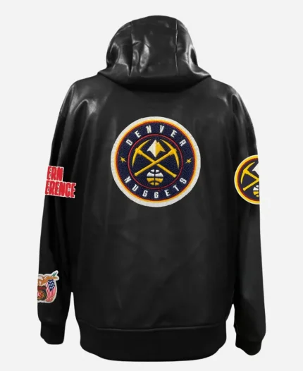 Denver Nuggets Jeff Hamilton Leather Zip-Up Jacket