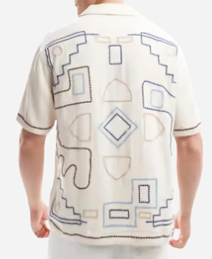 Destination Shayne Cureton White Embroidered Shirt