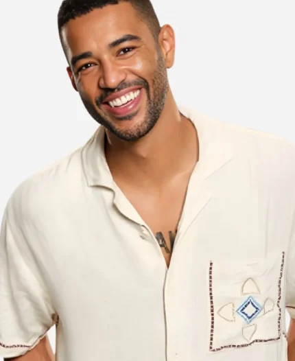 Destination X 2025 Shayne Cureton White Embroidered Shirt