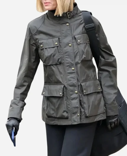 Dexter Resurrection Uma Thurman Grey Jacket