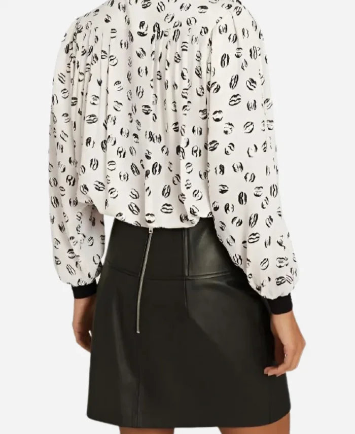 Dylan Dreyer The Today Show 2025 Lips Print Top