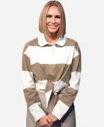 E! News Keltie Knight Striped Tie Front T-Shirt
