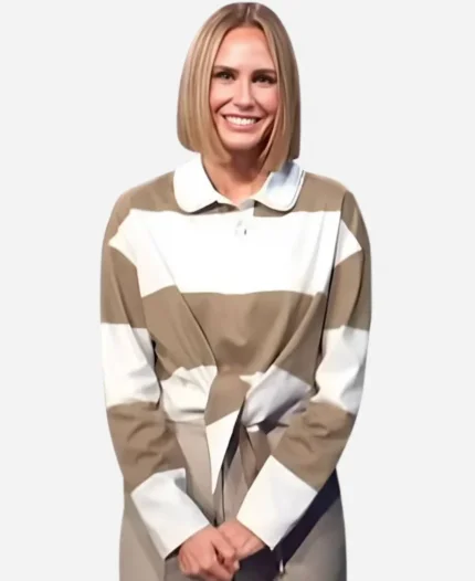 E! News Keltie Knight Striped Tie Front T-Shirt