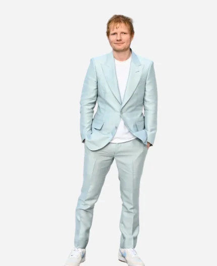 Ed Sheeran F1 Movie Premiere Blue Suit