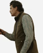 Eddington 2025 Pedro Pascal Cotton Brown Vest