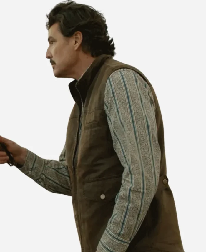 Eddington 2025 Pedro Pascal Cotton Brown Vest