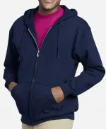 Eleven Stranger Things S05 Blue Zip Up Hoodie