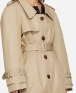 Elle Fanning Beige Trench Coat Cannes 2025